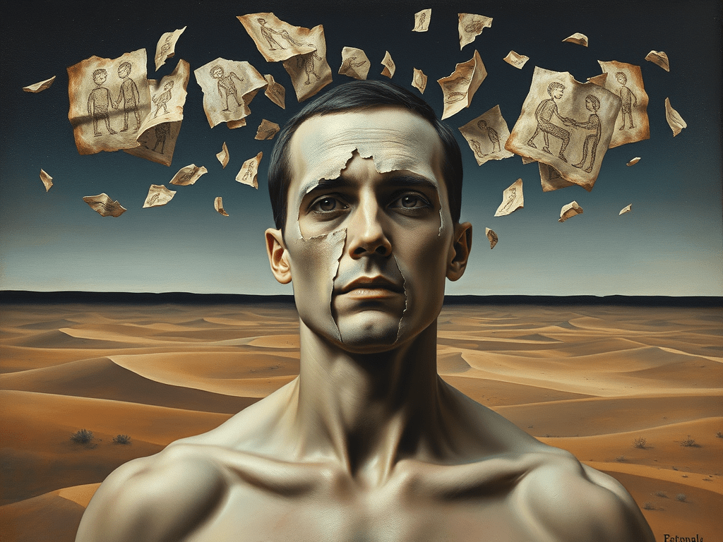 מתוך הריק הזה עלה אל-אדם, לא כצורה ולא כדמות, אלא כהיעשות. דימוי דיגיטלי